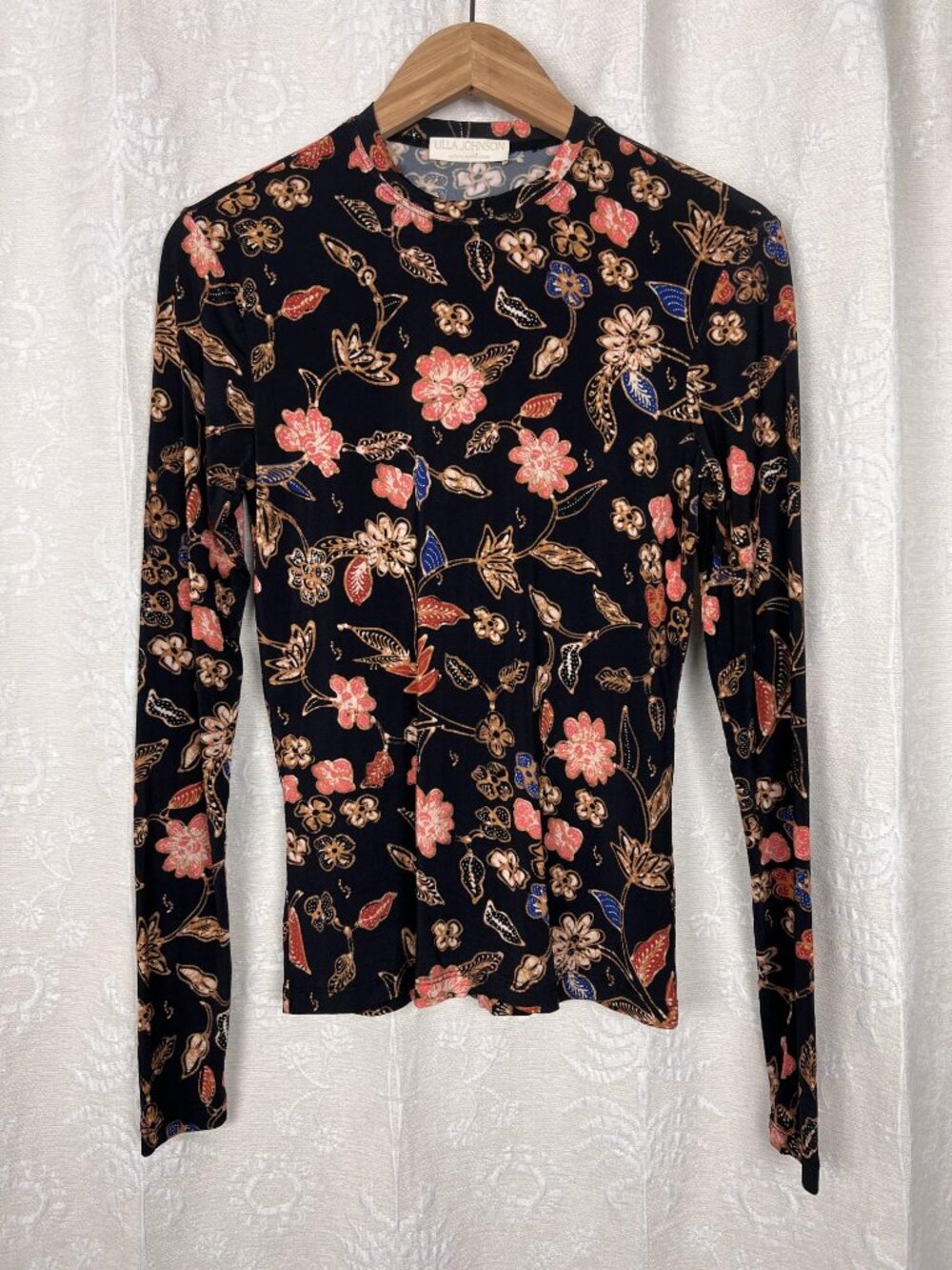 Ulla Johnson Goddess long sleeve top in Odessa floral print stretch jersey top S - Picture 3 of 7